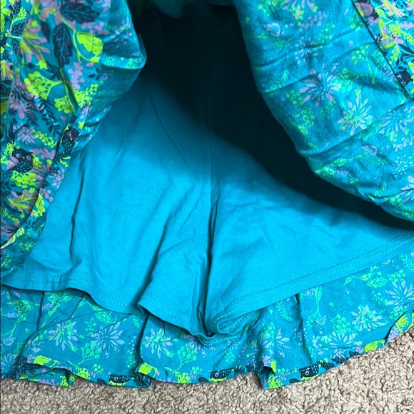 Floral Blue and Green Skort - Picture 5 of 8